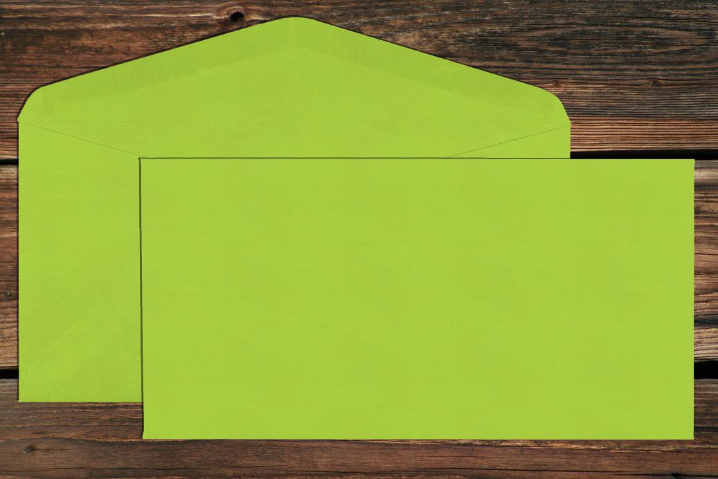 Briefhüllen DL 110x220 mm Nassklebend Lindgrün 120 g/qm